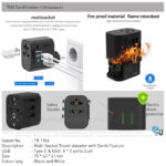 Multi Socket Travel Adaptor with Earth Feature