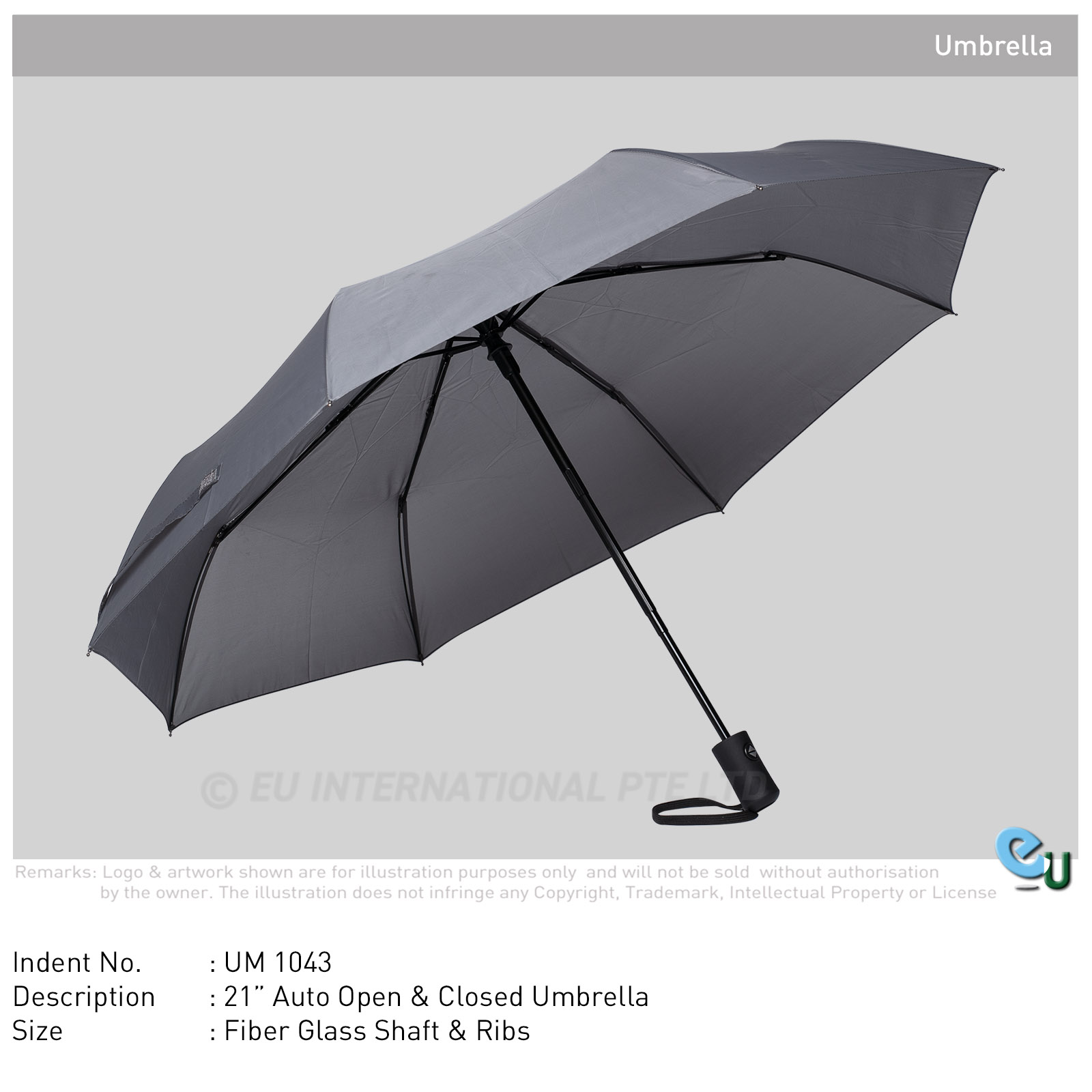 EU International Pte Ltd 21-Auto-Open-Closed-Umbrella - Image 1