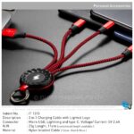 3in1 Charging Cable with Lighted Logo