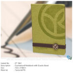 Notebook with Elastic Band and Wooden Logo