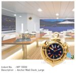 Anchor Wall Clock Gold
