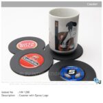Coaster with Epoxy Logo