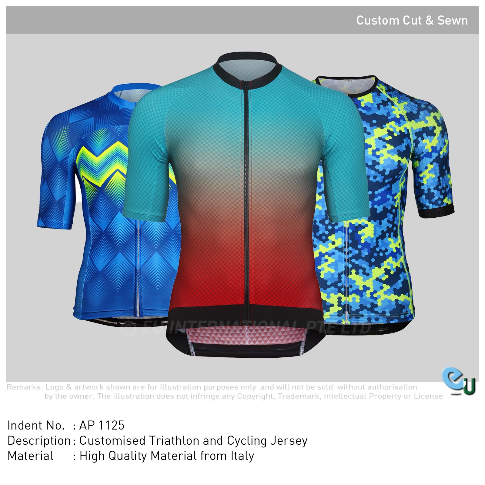 EU International Pte Ltd Customised Triathlon and Cycling Jersey - Image 1