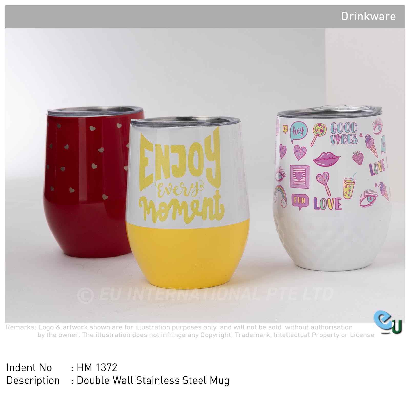 EU International Pte Ltd Double Wall Stainless Steel Mug - Image 1