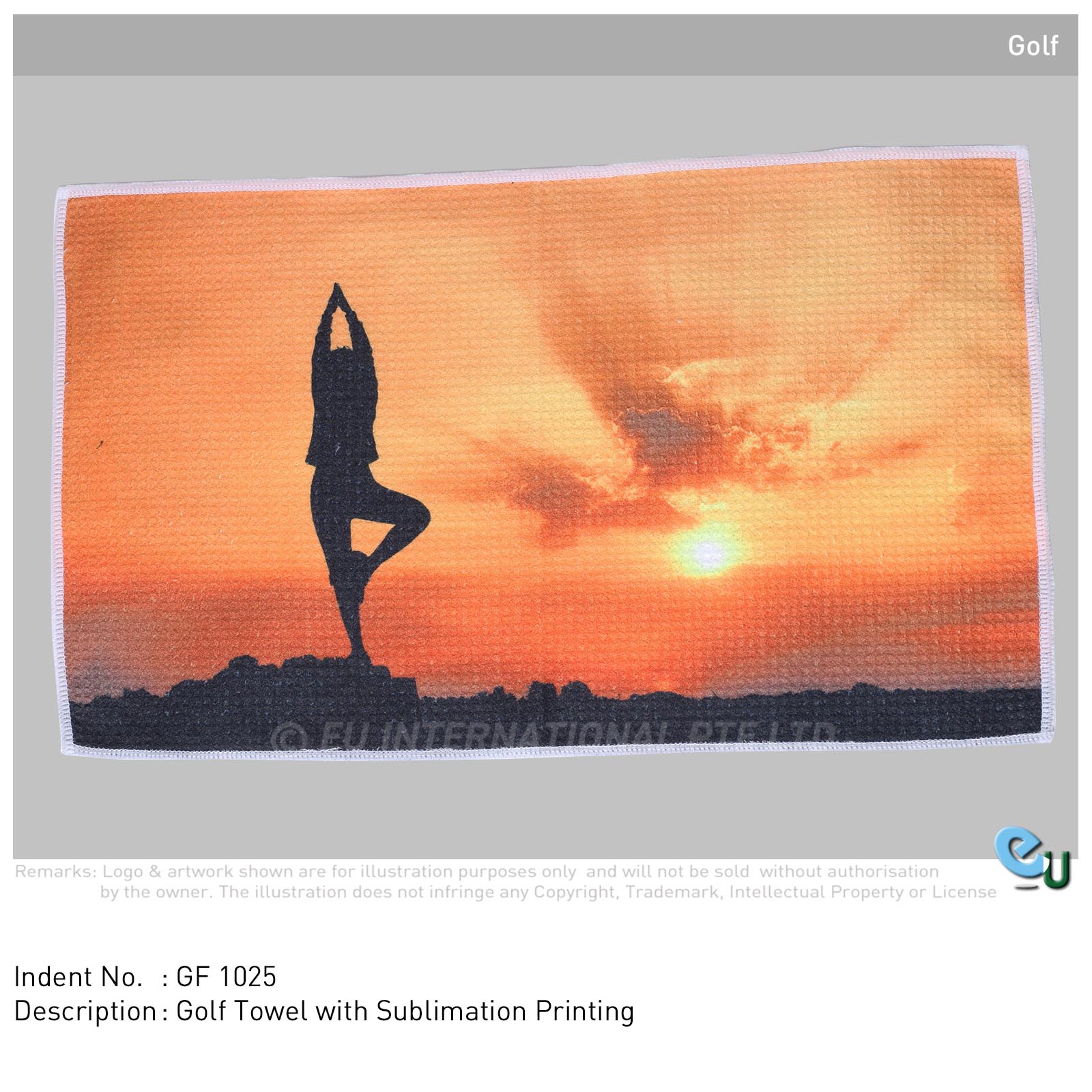 EU International Pte Ltd Golf Towel 4 Colour Printing - Image 1