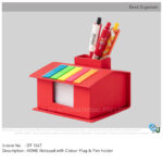 HOME Note Pad with Color Flag and Pen Holder