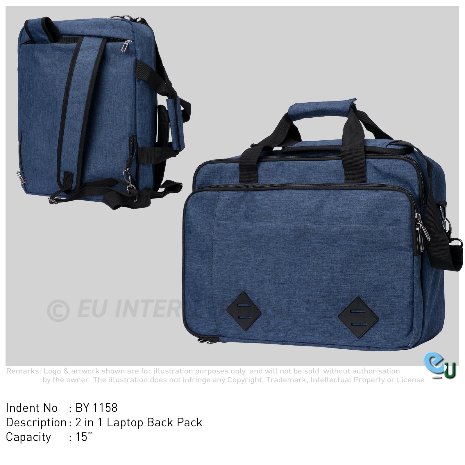 EU International Pte Ltd Document Bag cum Backpack - Image 1