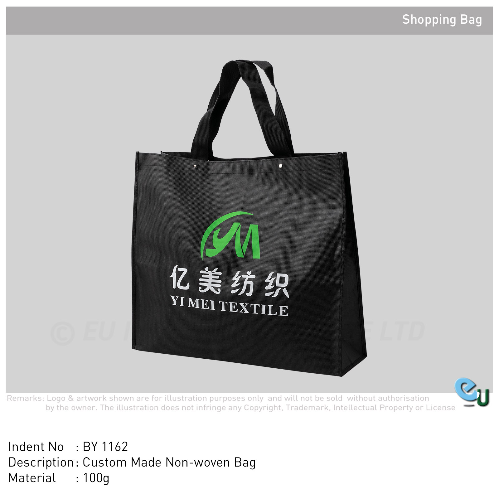 EU International Pte Ltd Non-woven bag with PP handle - Image 1