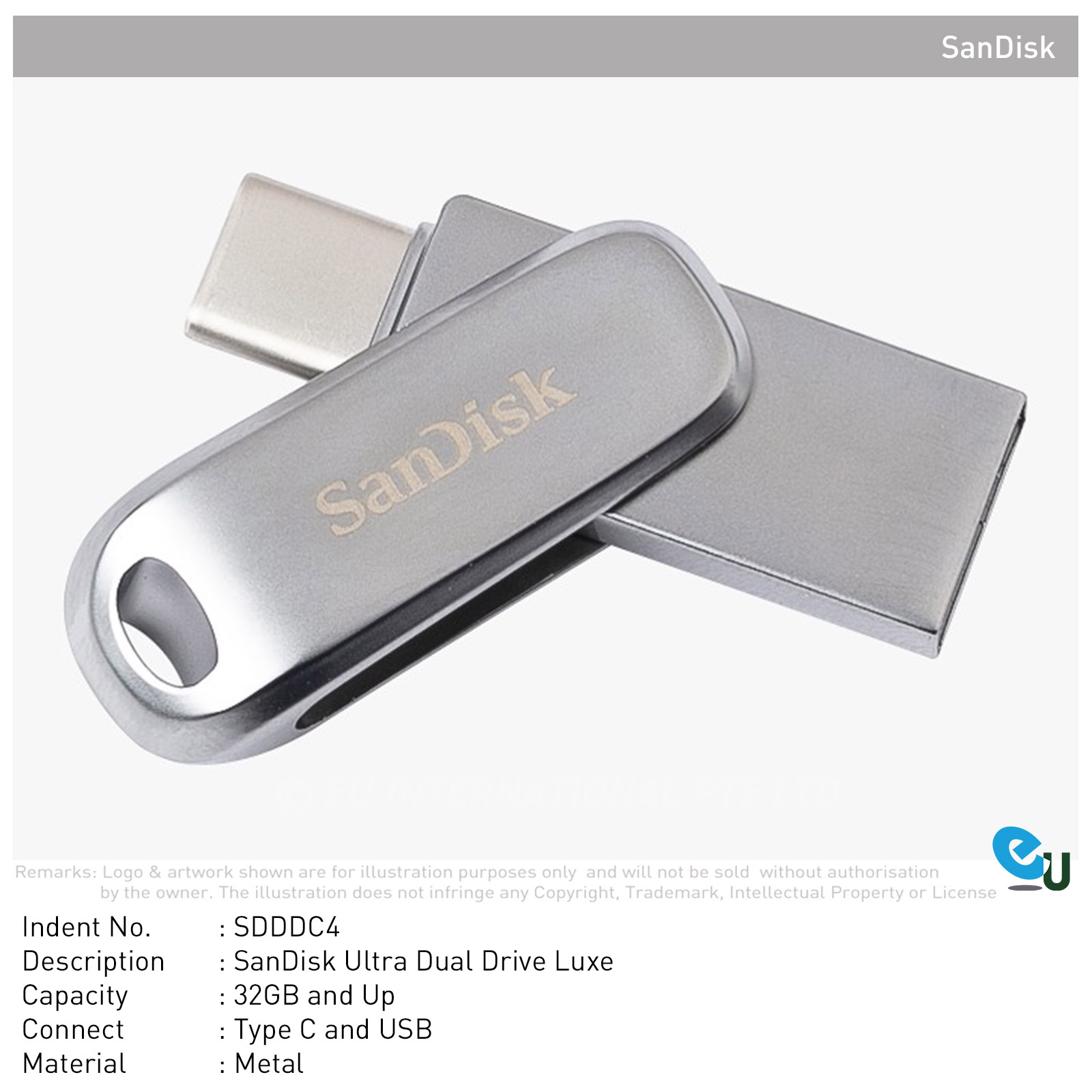 EU International Pte Ltd SanDisk-Ultra-Dual-Drive-Luxe-SDDDC4 - Image 1