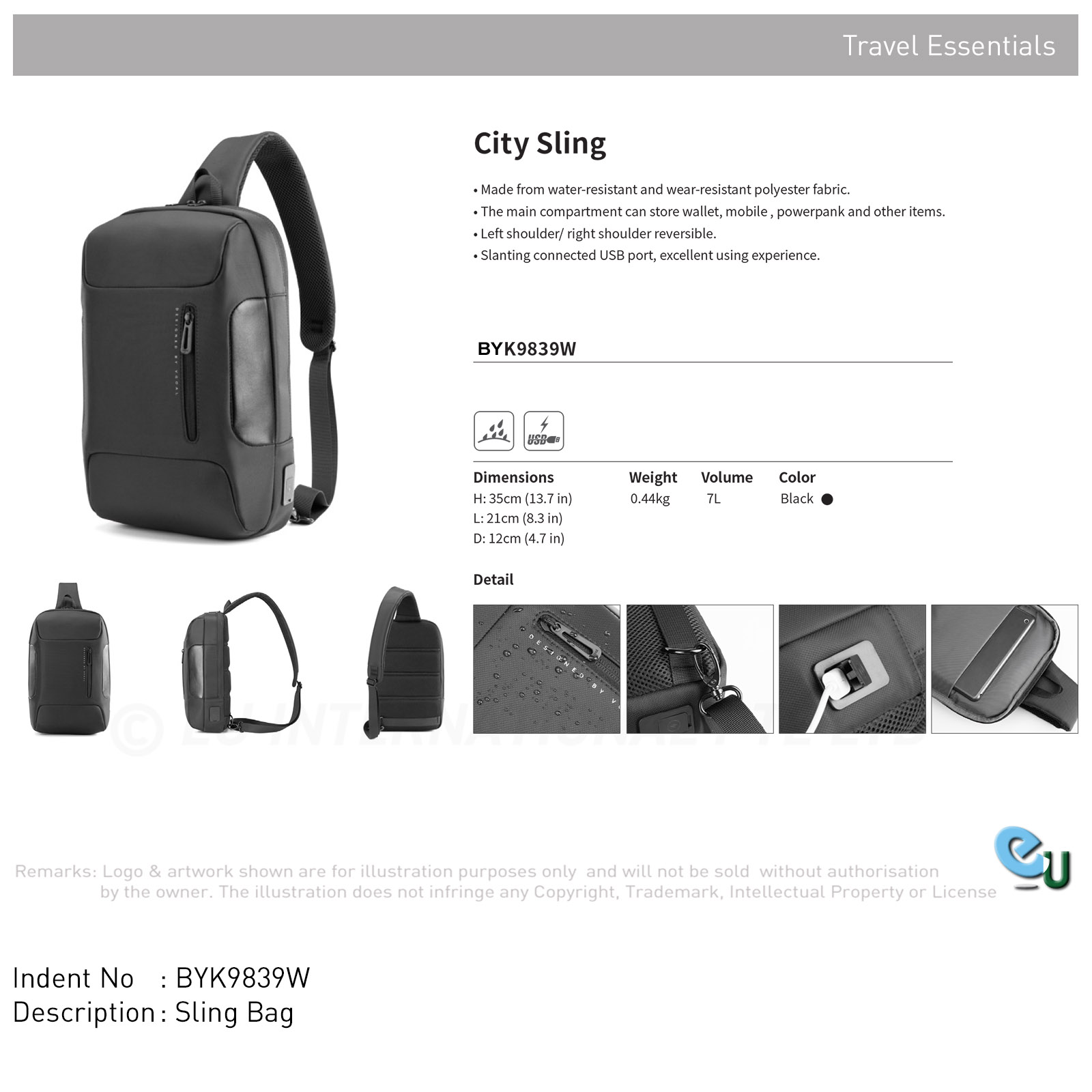 EU International Pte Ltd Sling Bag - Image 1