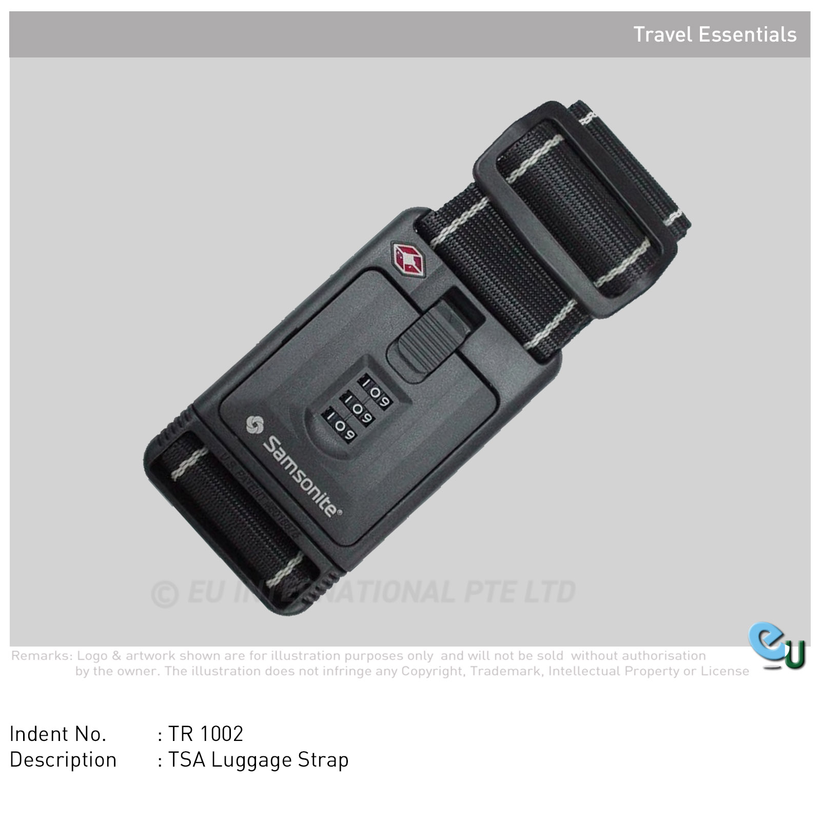 EU International Pte Ltd TSA Luggage Strap - Image 1